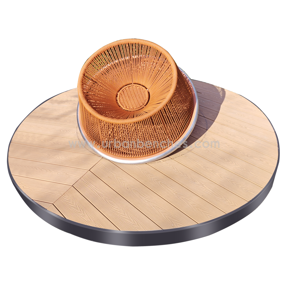 PC-MW-000 Metal+WPC Wood Park Chair  