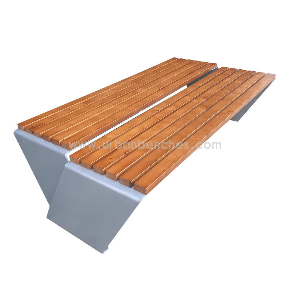  PC-MW-014 Metal+Solid Wood Park Chair
