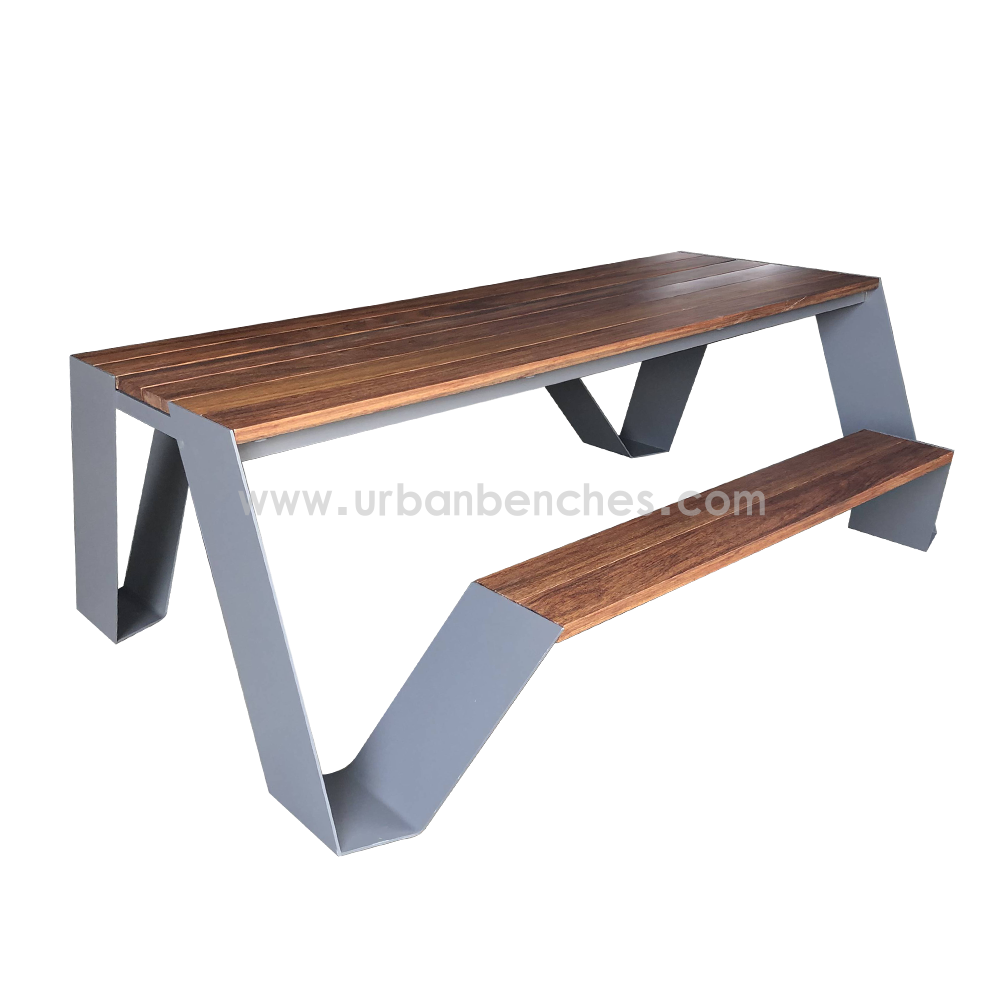  PC-MW-017 Metal+Solid Wood Park Chair