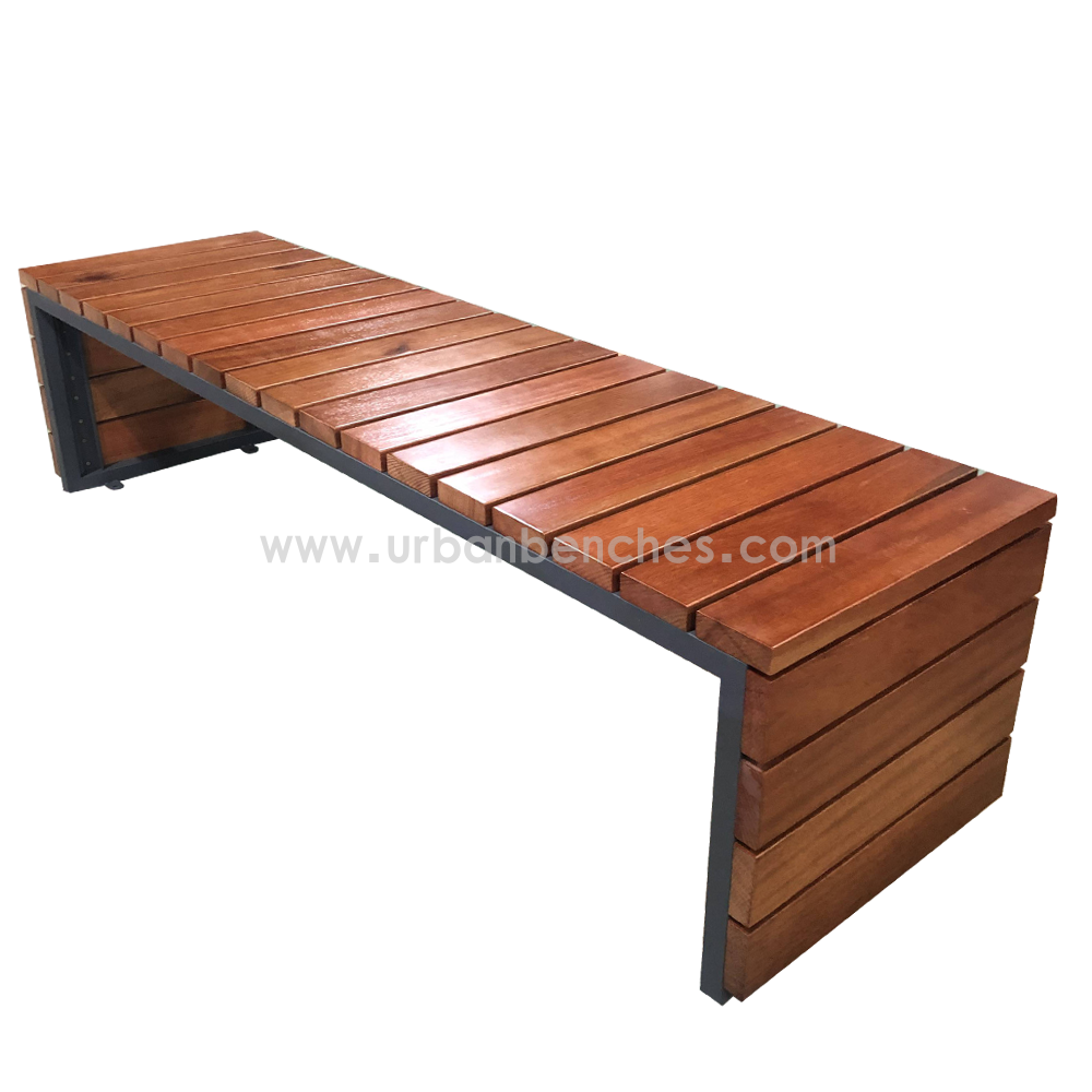  PC-MW-018 Metal+Solid Wood Park Chair