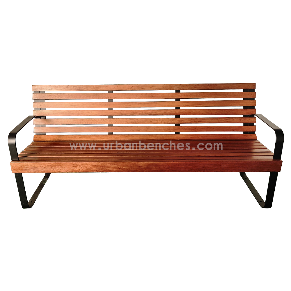  PC-MW-051 Metal+Solid Wood Park Chair