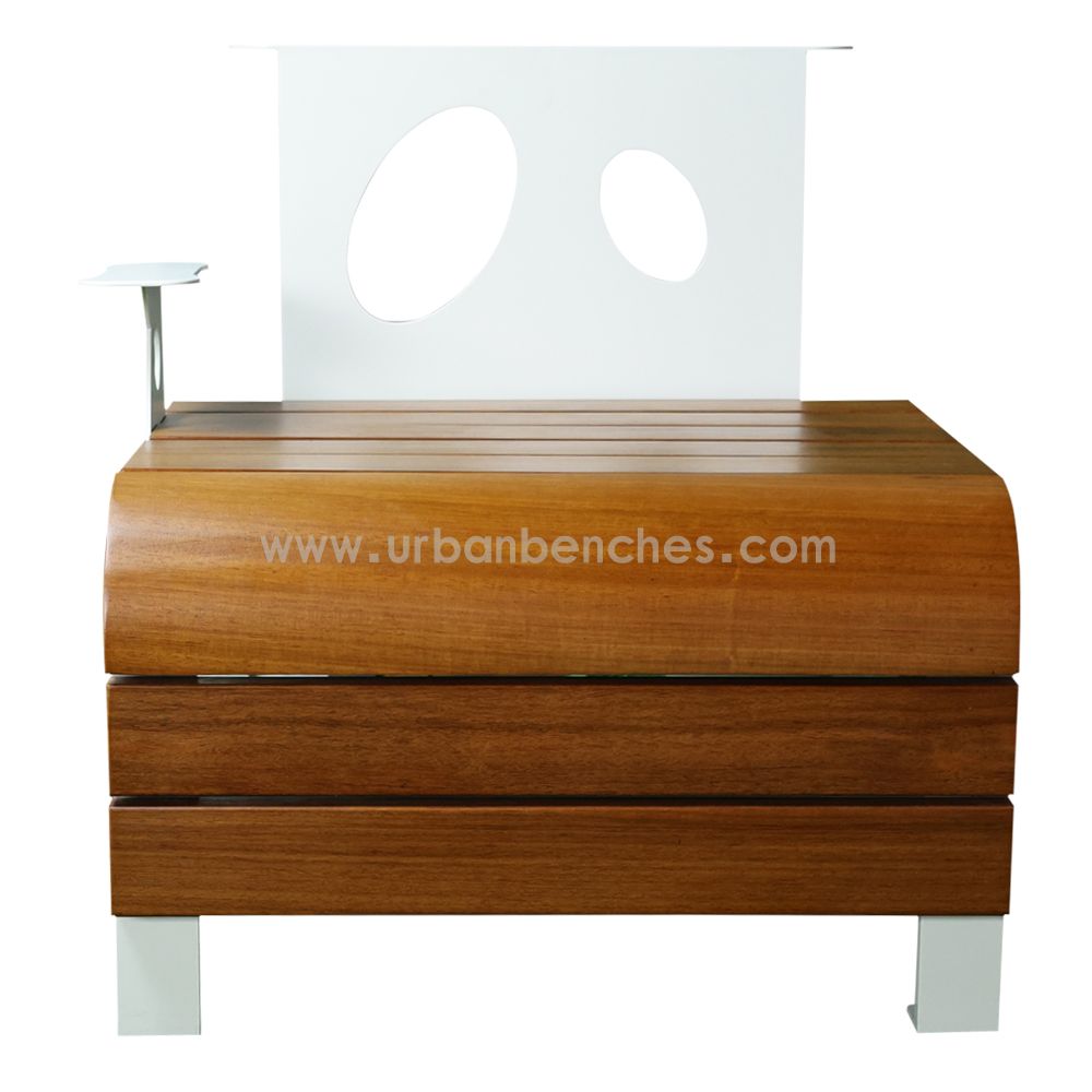  PC-MW-052 Metal+Solid Wood Park Chair