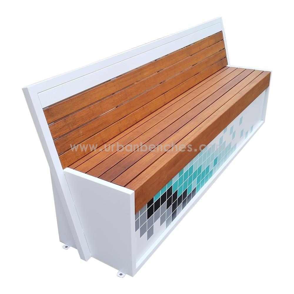 PC-MW-080 Metal+Solid Wood Park Chair