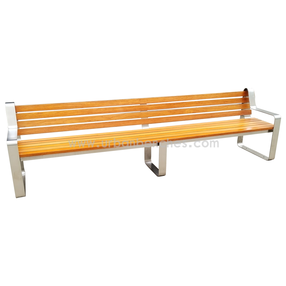 PC-MW-084 Metal+Solid Wood Park Chair