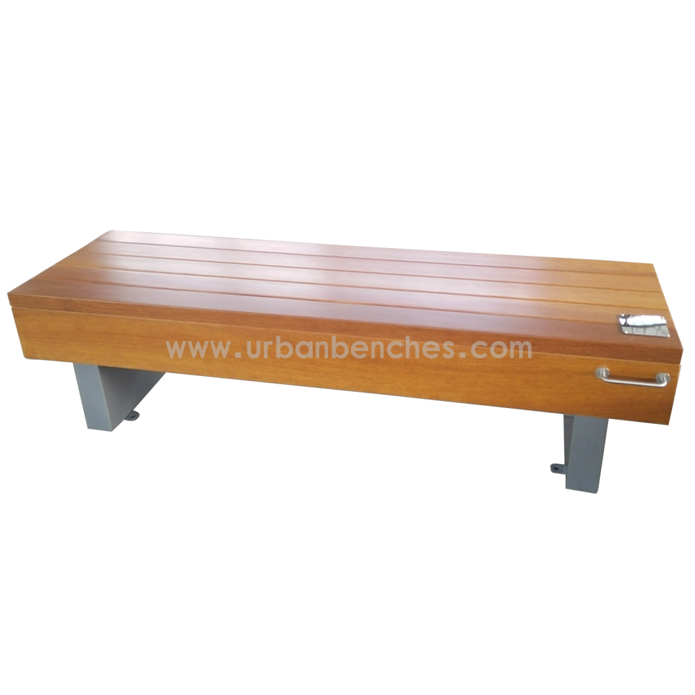 PC-MW-091 Metal+Solid Wood Park Chair