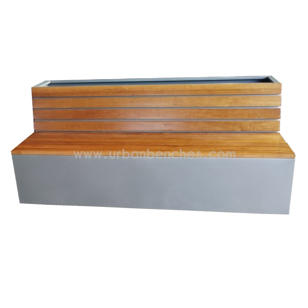 PC-MW-096 Metal+Solid Wood Park Chair