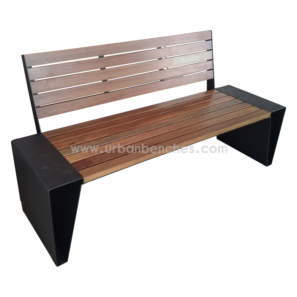 PC-MW-097 Metal+Solid Wood Park Chair