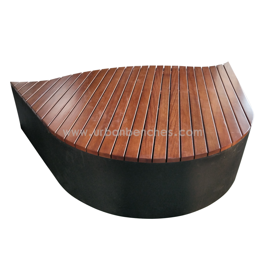 PC-MW-117 Metal+Solid Wood Park Chair