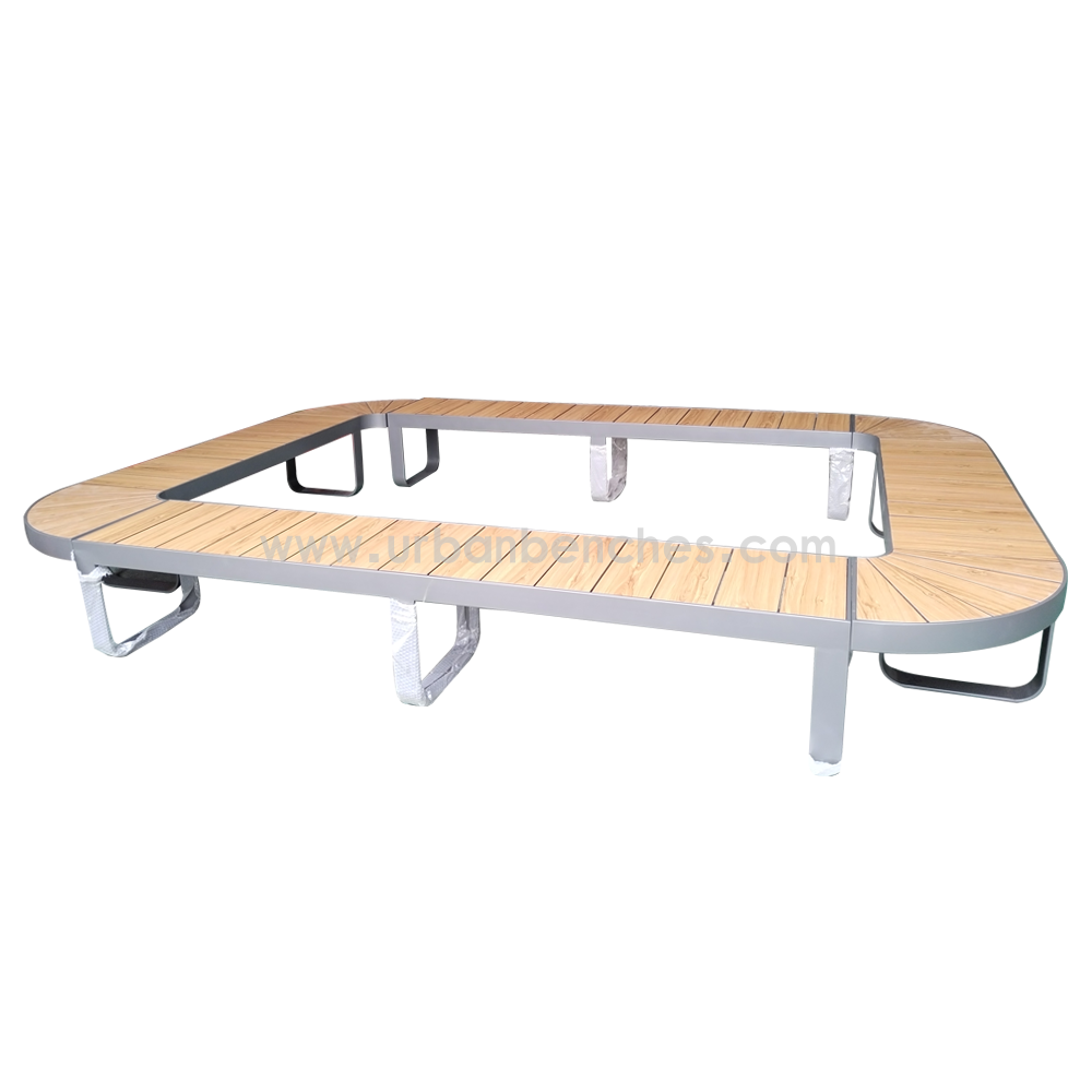 PC-MW-119 Metal+Solid Wood Park Chair