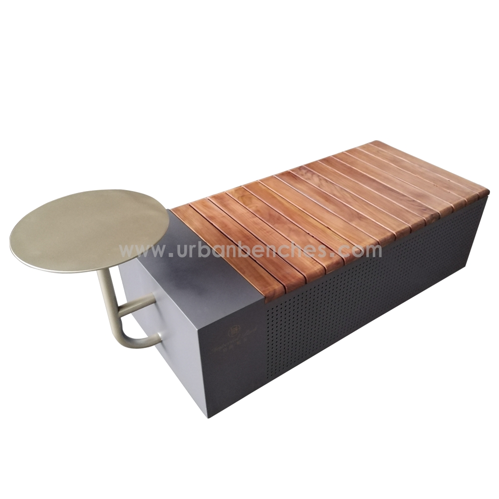 PC-MW-122 Metal+Solid Wood Park Chair