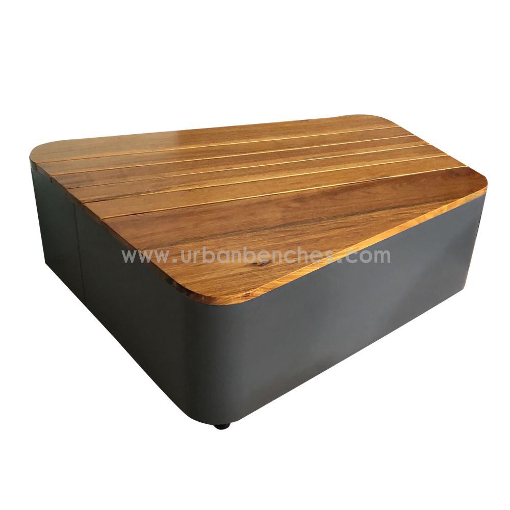 PC-MW-128 Metal+Solid Wood Park Chair
