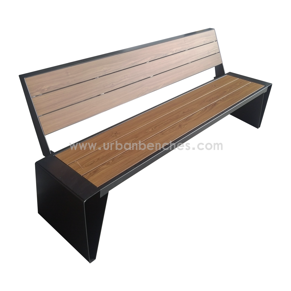 PC-MW-129 Metal+Solid Wood Park Chair