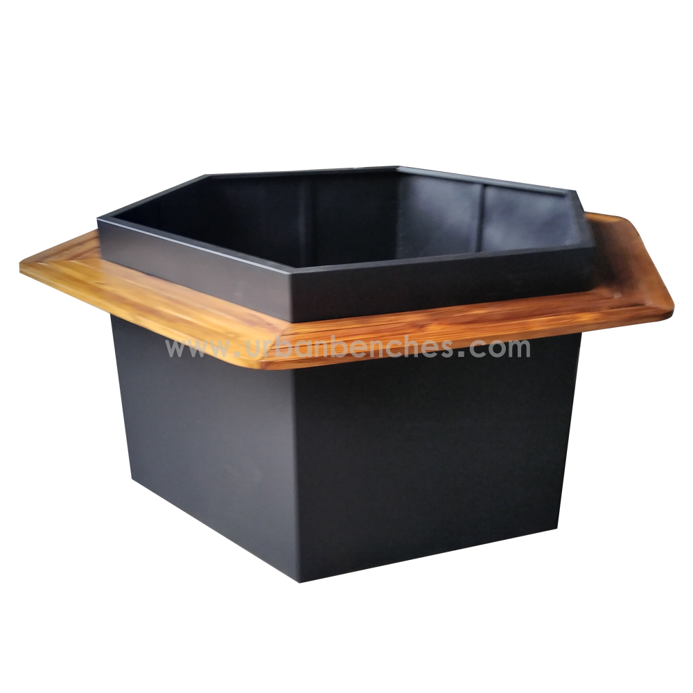 PC-MW-137 Metal+Solid Wood Park Chair