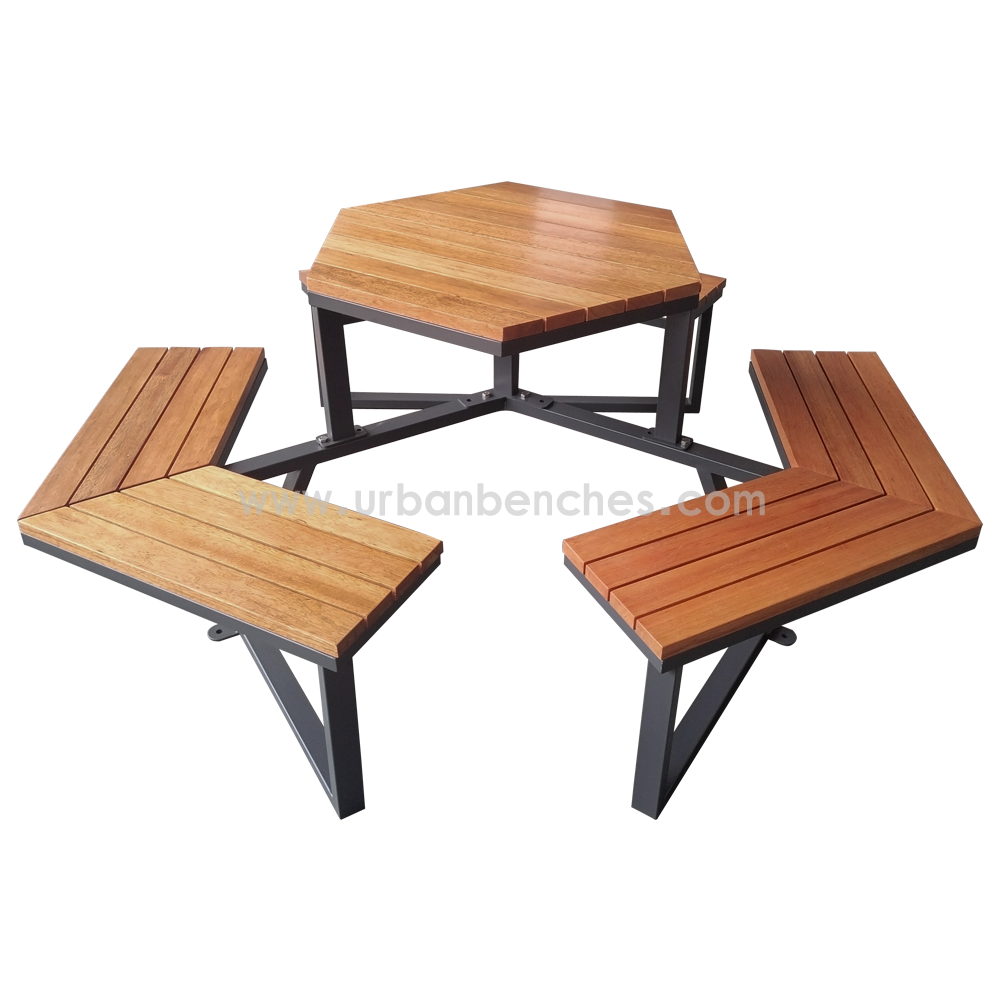 PC-MW-138 Metal+Solid Wood Park Chair  
