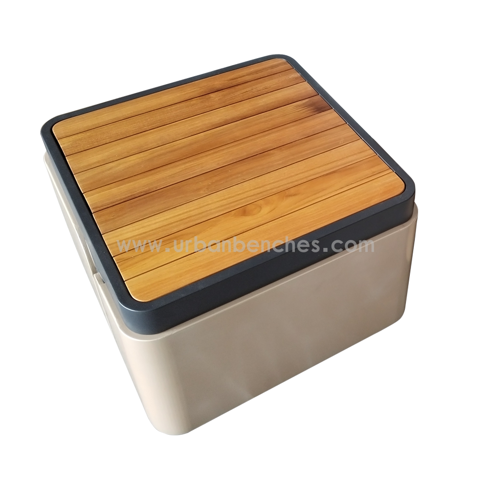 PC-MW-144 Metal+Solid Wood Park Chair