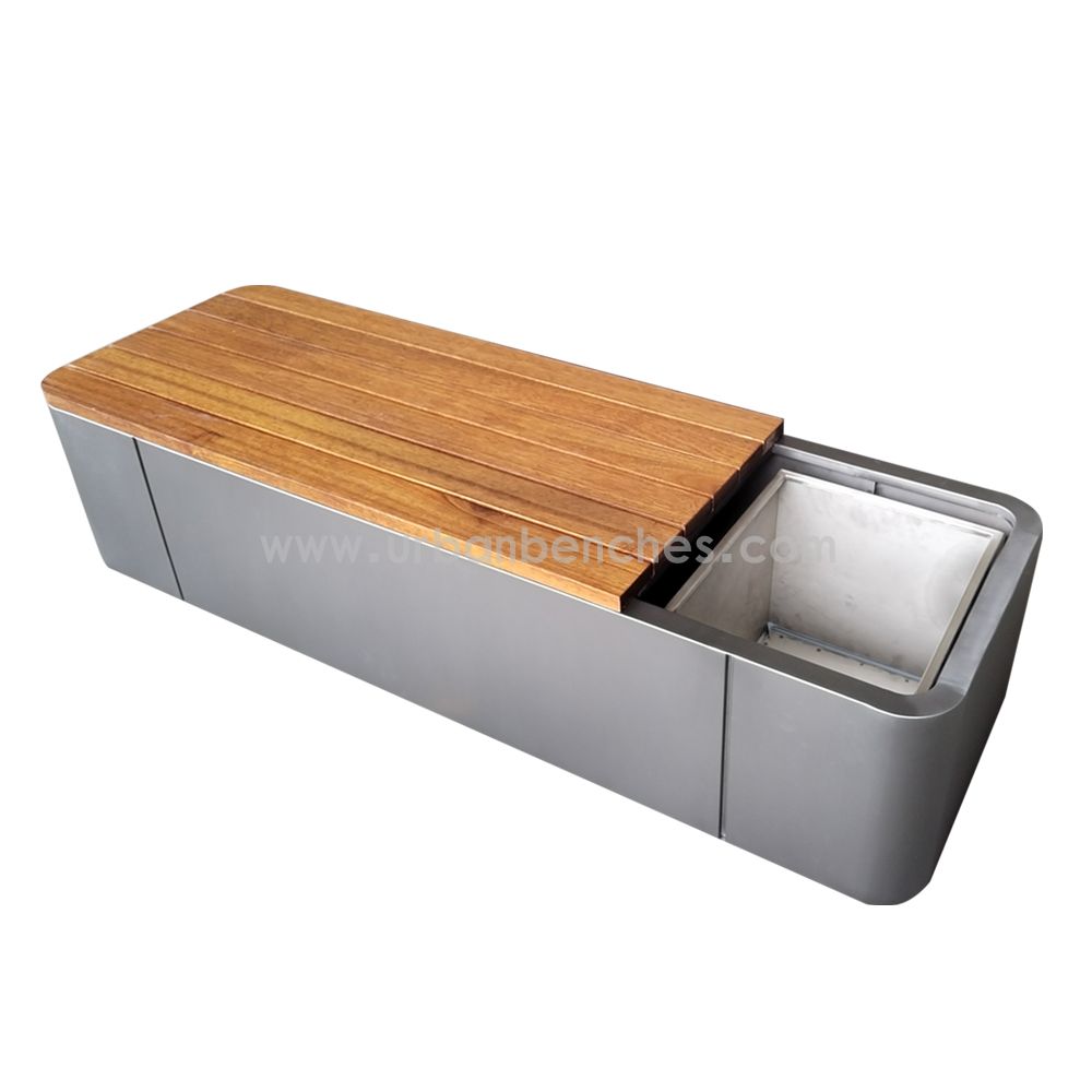 PC-MW-141 Metal+Solid Wood Park Chair