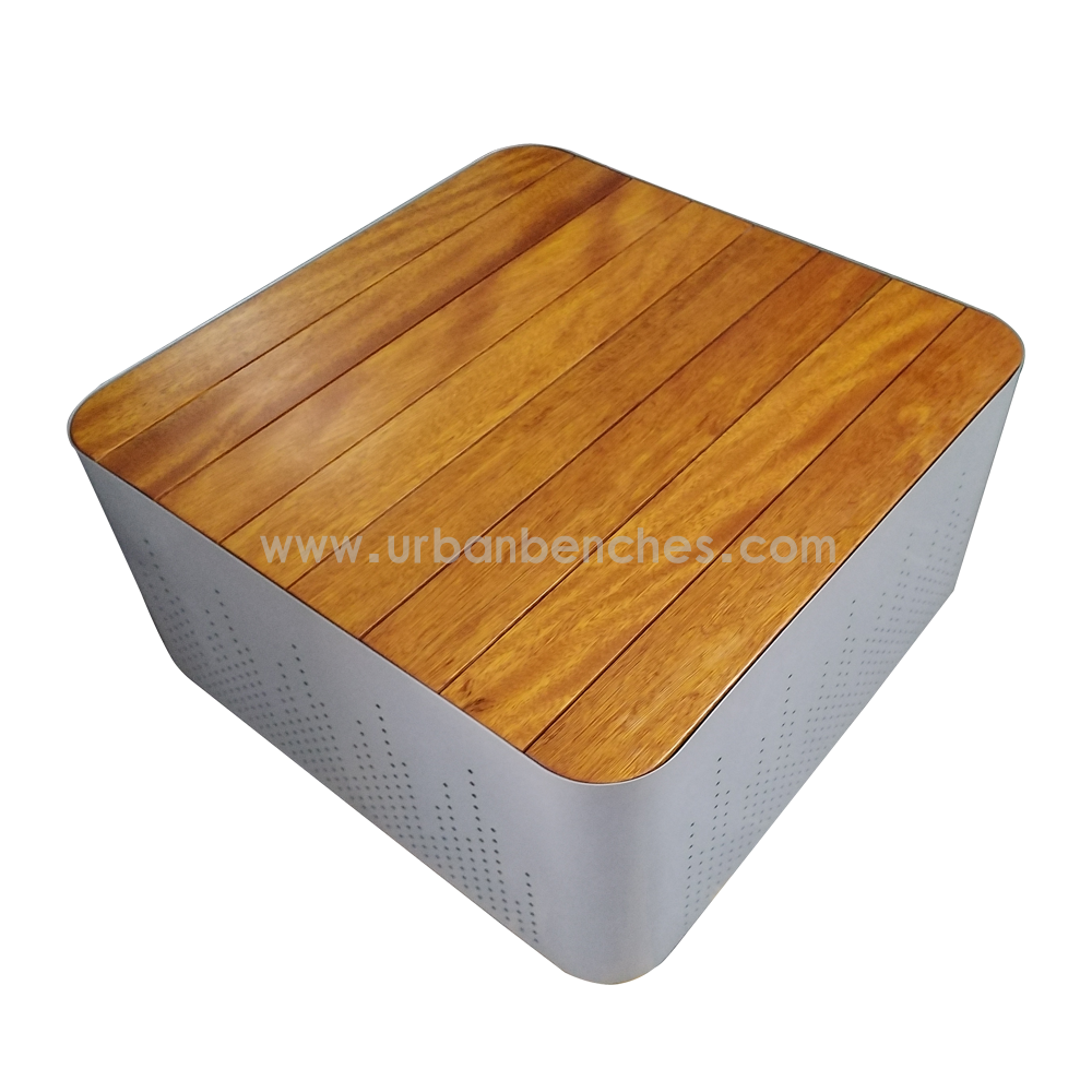 PC-MW-142 Metal+Solid Wood Park Chair