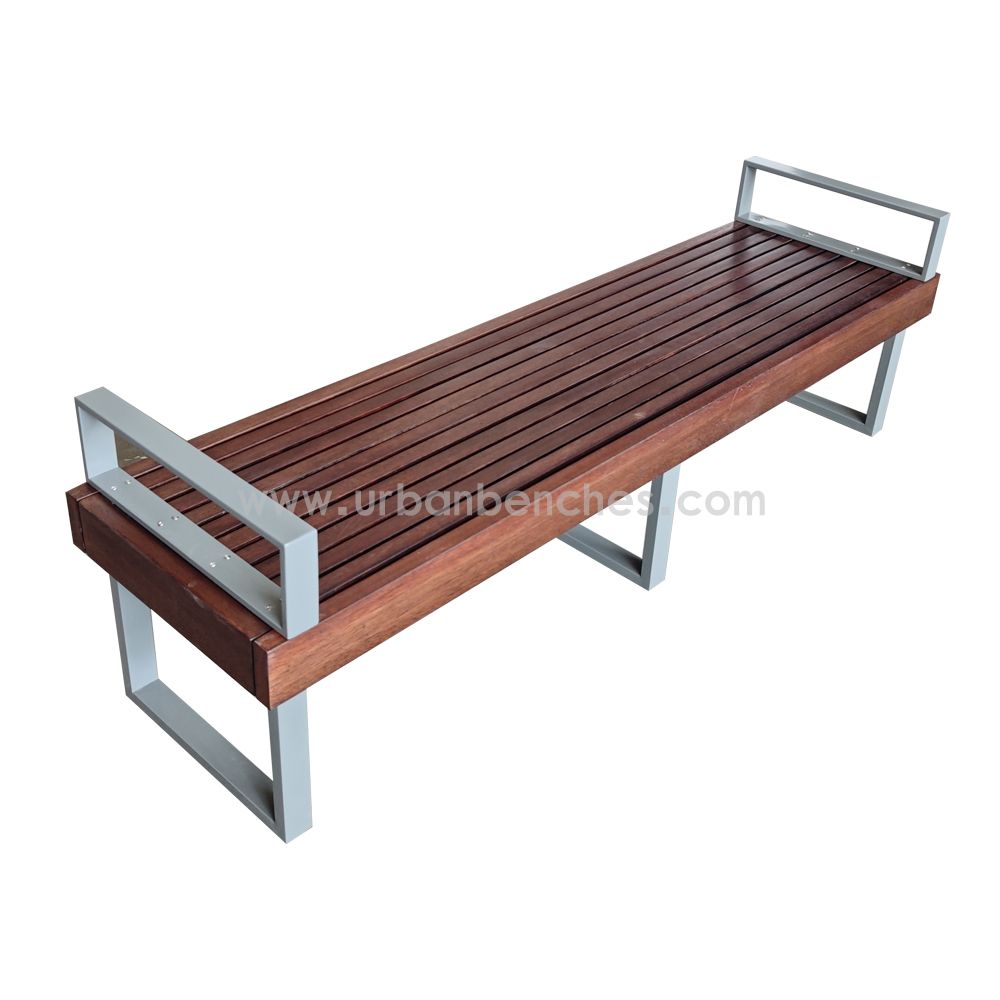 PC-MW-164 Metal+Solid Wood Park Chair