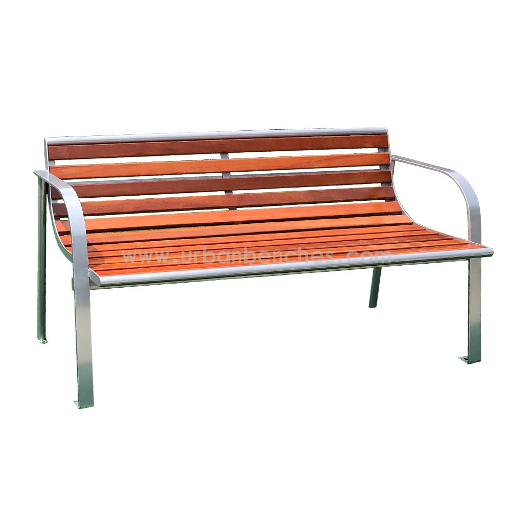  PC-MW-179 Metal+Solid Wood Park Chair