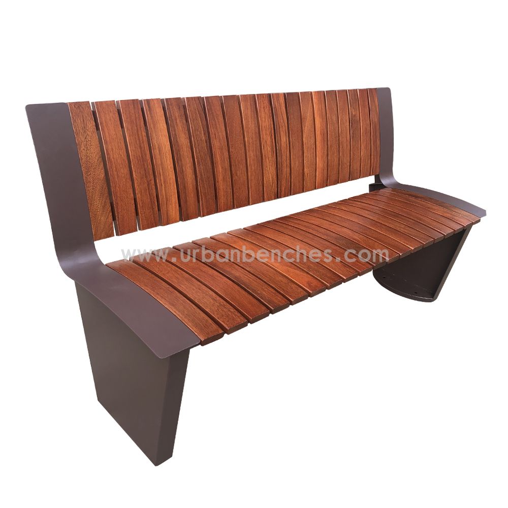 PC-MW-198 Metal+Solid Wood Park Chair