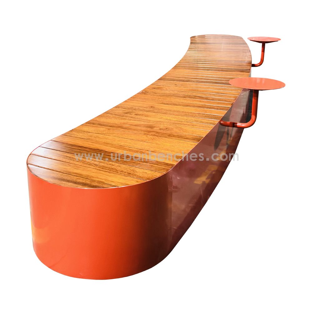 PC-MW-205 Metal+Solid Wood Park Chair
