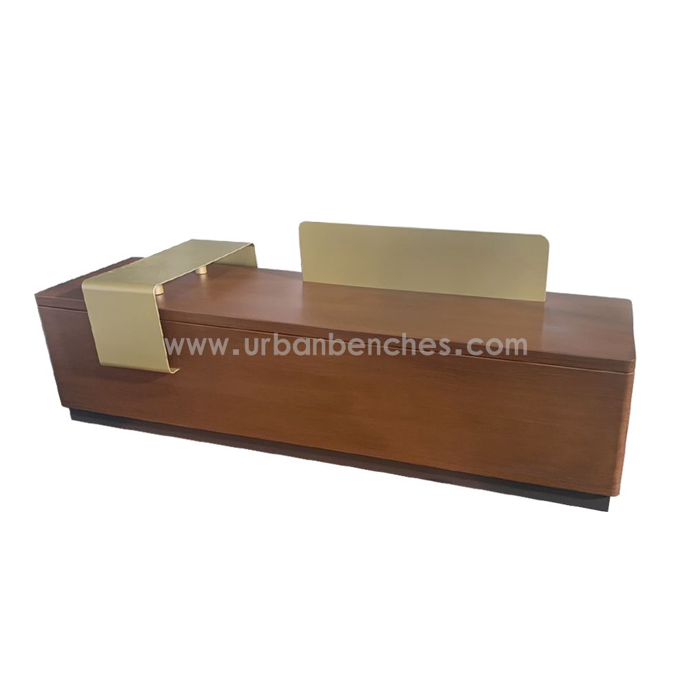 PC-MW-204 Metal+Solid Wood Park Chair