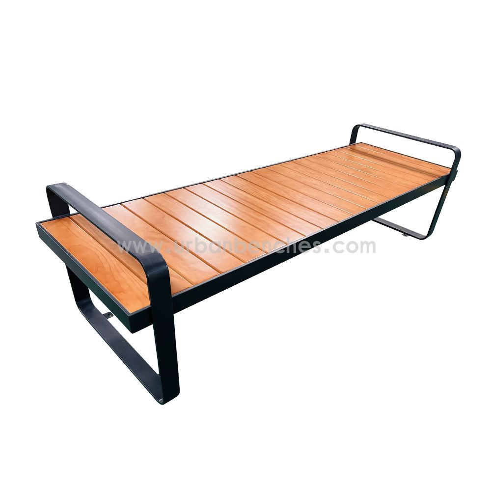 PC-MW-208 Metal+Solid Wood Park Chair