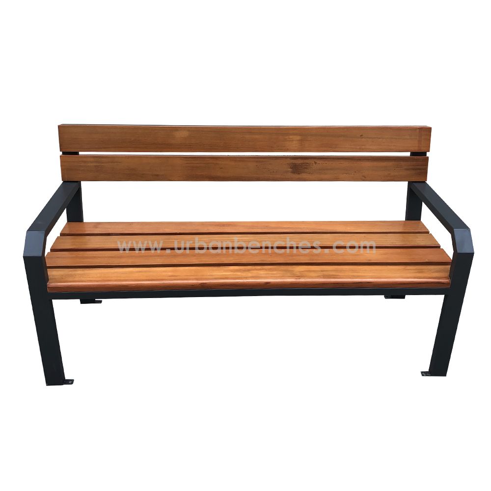 PC-MW-190 Metal+Solid Wood Park Chair  