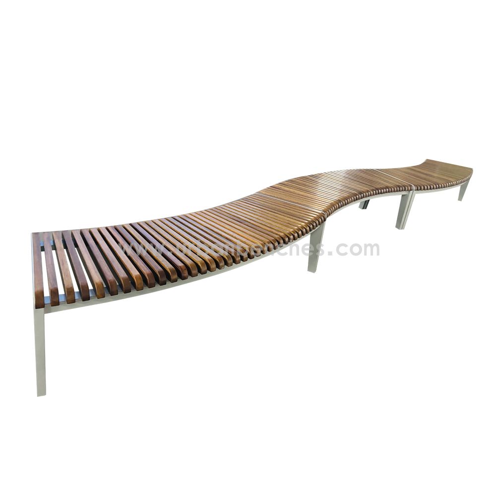 PC-MW-211 Metal+Solid Wood Park Chair