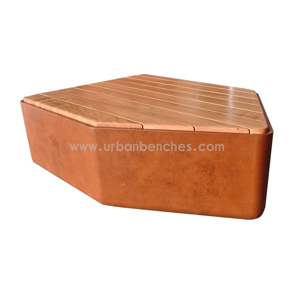 PC-MW-229 Metal+Solid Wood Park Chair  