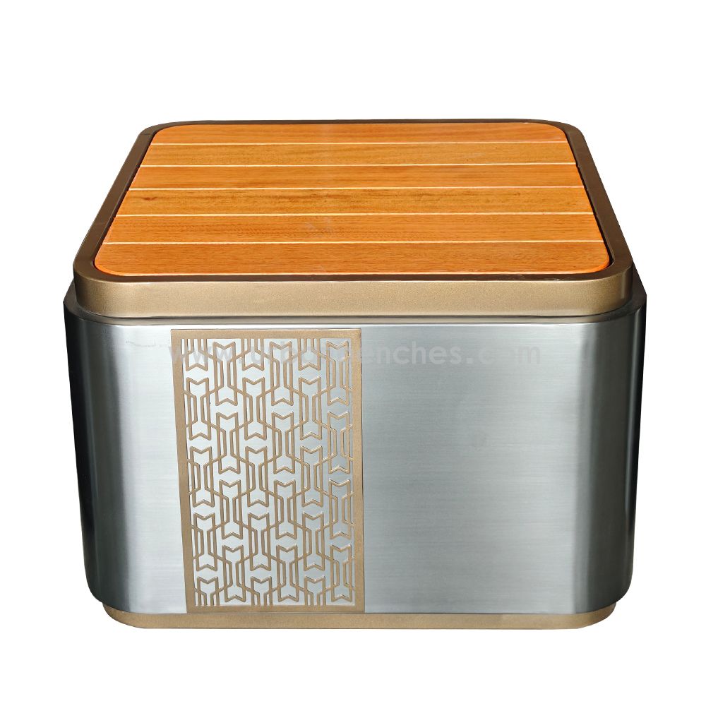 PC-MW-234 Metal+Solid Wood Park Chair